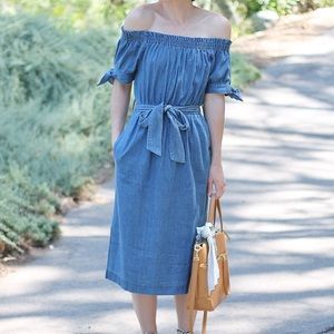 J.Crew denim belted dress 12